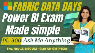 How to Pass the PL-300 Power BI Exam Easily | Live AMA with Dr. Gomathi | Fabric Data Days