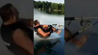 awesome barefoot water-skiing run!#water-skiing