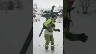 How do I carry skis on a pack?