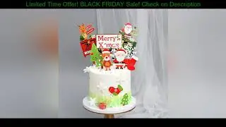 Review! 4 Styles Santa Tree Deer Snowflake Cake Decoration Merry Christmas Cake Topper Kids Favors