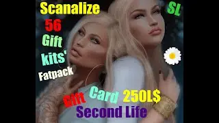 SECOND LIFE FREE Gift Card 250L$Gifts from Scanalize-56 sets