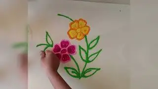 Quick flowers rangoli @rangolibypooja95 #art #rangoli