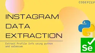 Instagram Instagram Data Extractor | #python #selenium #automation
