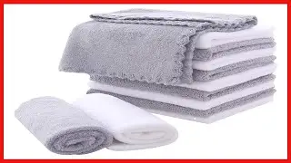 Microfiber Facial Cloths Fast Drying Washcloth 12 pack - Premium Soft Makeup Remover Cloths