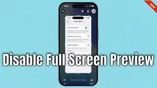 How to disable full screen screenshot Preview iPhone?