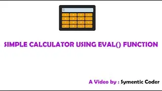 Calculator using HTML, CSS and JavaScript using eval() function