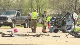 Car torn in half, child ejected from vehicle in two-vehicle collision on N. Main and Elmwood