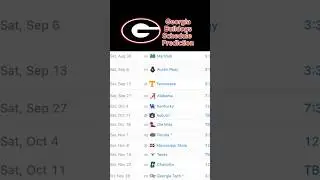 Georgia Schedule Prediction #collegefootball #cfb #sec #georgiafootball #georgiabulldogs #georgia