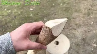 Disc sculptat polizat lemn