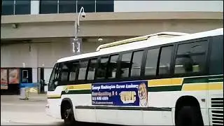 DDOT RTS NOVA MAKING A TURN AT THE ROSA PARKS TRANSIT CENTER DOWNTOWN DETROIT 