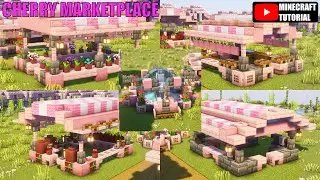 Minecraft How to build Cherry Blossom Marketplace Tutorial