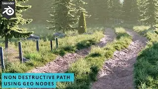 Make procedural pathway in Blender using Geometry nodes
