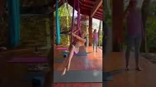 Aerial yoga sling sequence tutorial with Lindsay Nova