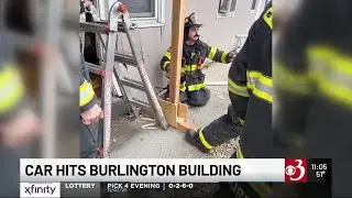 Car drives into Burlington apartment building; no injuries