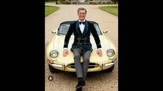 Two Classics , Jaguar E Type & Velvet Smoking Jacket