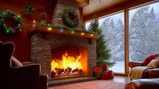 🎄Cozy Christmas Fireplace 10H | 🔥Fireplace Crackling ❄️ Holiday Ambience (No Music)(NO ADS)