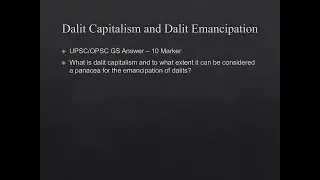 DALIT CAPITALISM #opsc #opscmains #indiansociety #exam #dalitcapitalism 3#oaspreparation #odisha