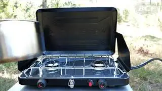 Wanderer LPG 2 Burner Portable Stove with Drip Tray - BCF