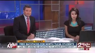 Graves McLain Free Backpack Program on KJRH NBC 2 News