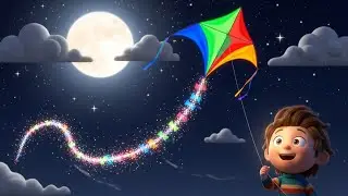 Лунный воздушный змей уснул | Детские песенки и стишки для малышей