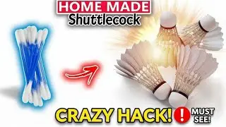 🤯Genius Idea! Make a Shuttlecock from Cotton Swabs at Home | DIY Badminton Birdie Easy