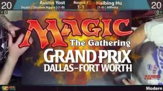 GP Dallas, Round 2 - Austin Yost (Death's Shadow Aggro) vs. Haibing Hu (Affinity)