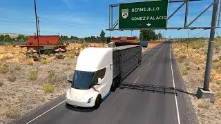 TESLA SEMI TRUCK | Durango | Jaula Ganadera Transportando Ganado Vacuno