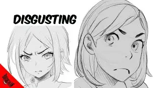 Draw Disgust Face Expressions Easily