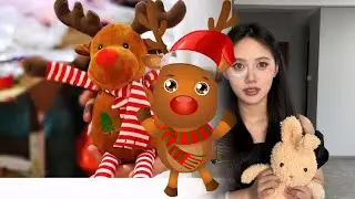 Do you like the customized Christmas elk for American customer?#dog toys OEM