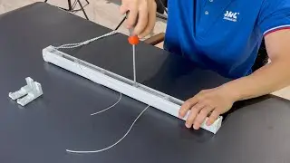 How to install model:H310 Jinhualian roman blinds track rail?