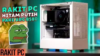 #98 Proses Rakit PC Hitam Putih Ft GAMERSTORM PN1000M 80+ GOLD Modular