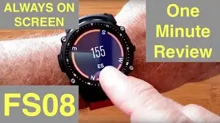 Kingwear FS08 Transflective TFT Screen IP68 Waterproof GPS Fitness Smartwatch: One Minute Overview