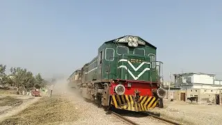 Shuttle Train With Heavy Black Smoke and Full Speed||Near to Sanawan With DE Loco 8043 
