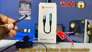 portronics ikonnect c pro type c to 3.5 mm audio jack unboxing 😱 | best type c to 3.5 mm adapter