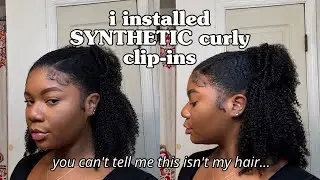 easy natural hair protective style using kinky curly clip ins