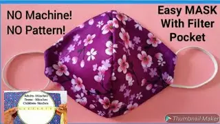 #How to make No-Sew face mask| make fabric face at home | free pattern|leah