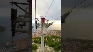 Cable Car ride for a panoramic view of the Old town of Dubrovnik, Croatia