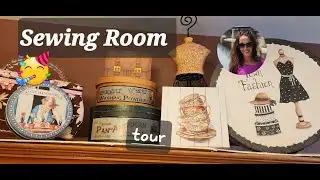 Sewing Room Tour, Vintage Style Sewing Room, #sewingroomtour, #sewingroom, #vintage, #homedecor 