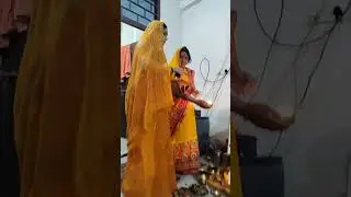संकट चौथ की पूजा की तैयारी करते हुई और पूजा करते हुए 🙏