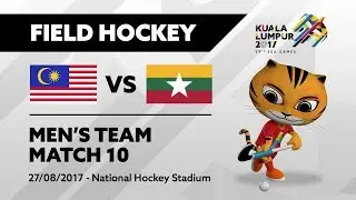 KL2017 29th SEA Games | Men's Field Hockey - MAS 🇲🇾 vs MYA 🇲🇲 | 27/08/2017