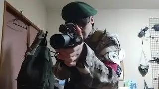 エアガン: ベレー帽のサバゲー装備（おもちゃ）#airsoft #military #エアガン