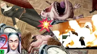 Evil nun 2 full gameplay Part 3 clock bomb blast kill all chickens but ...
