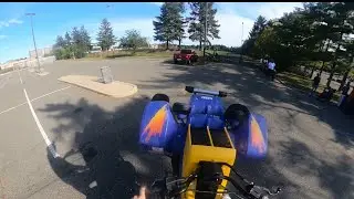 crashing Yamaha banshee while wheeling up a lot 😅