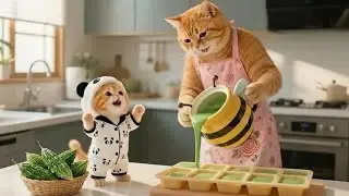 Kittens  Exciting Day Making Bitter Melon Hand Soap with Mama Cat 🐾✨ | Funny Cat Videos