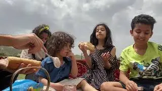#جلسة المزرعة وهجوم النحل علينا !!