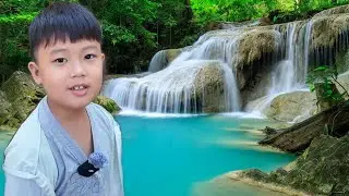 😍Most Beautiful Falls in Thailand 💦| Climbing All 7 Levels of Erawan Waterfall! 