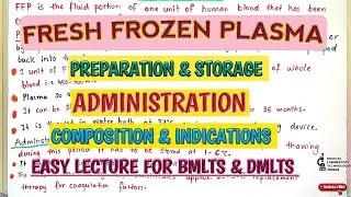 What is fresh frozen plasma(FFP)?Preparation,storage,composition& indication of FFP(In Hindi & Urdu)