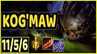 CHALLENGER ADC 10CSPM Gameplay - Kog'Maw vs Sivir | 11/5/6