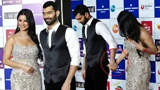 Tempation Island India fame couple Chetna Pande and Nishank Swami At 22nd Zee Cine Awards 2024