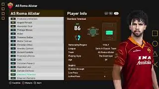 AS Roma Classic Team EFootballLife 2023 - PES 2021 Full Face